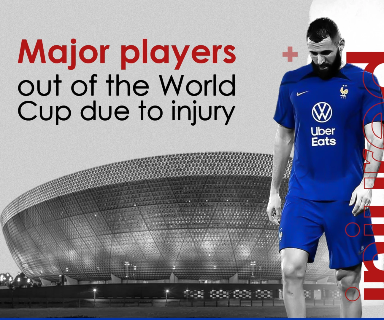 Major players out of the World Cup due to injury