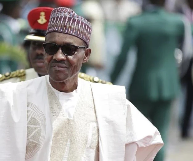 Former General and Nigerian President Muhammadu Buhari (AP)