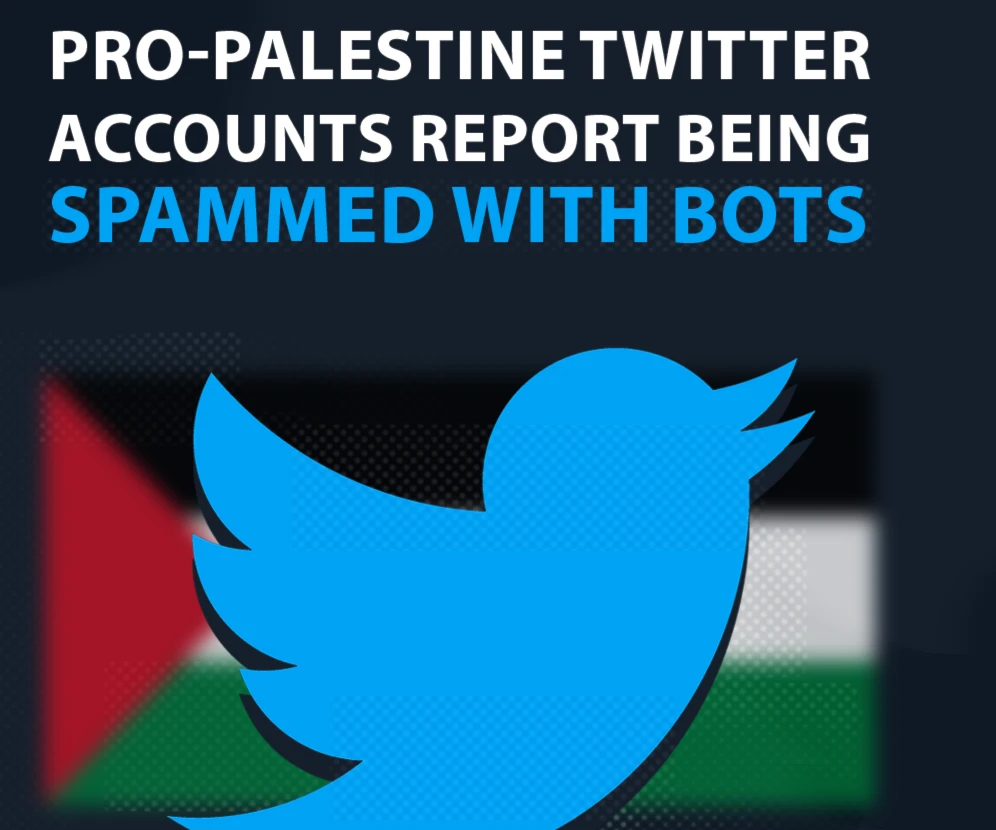 Pro-Palestine Twitter accounts report being spammed with bots