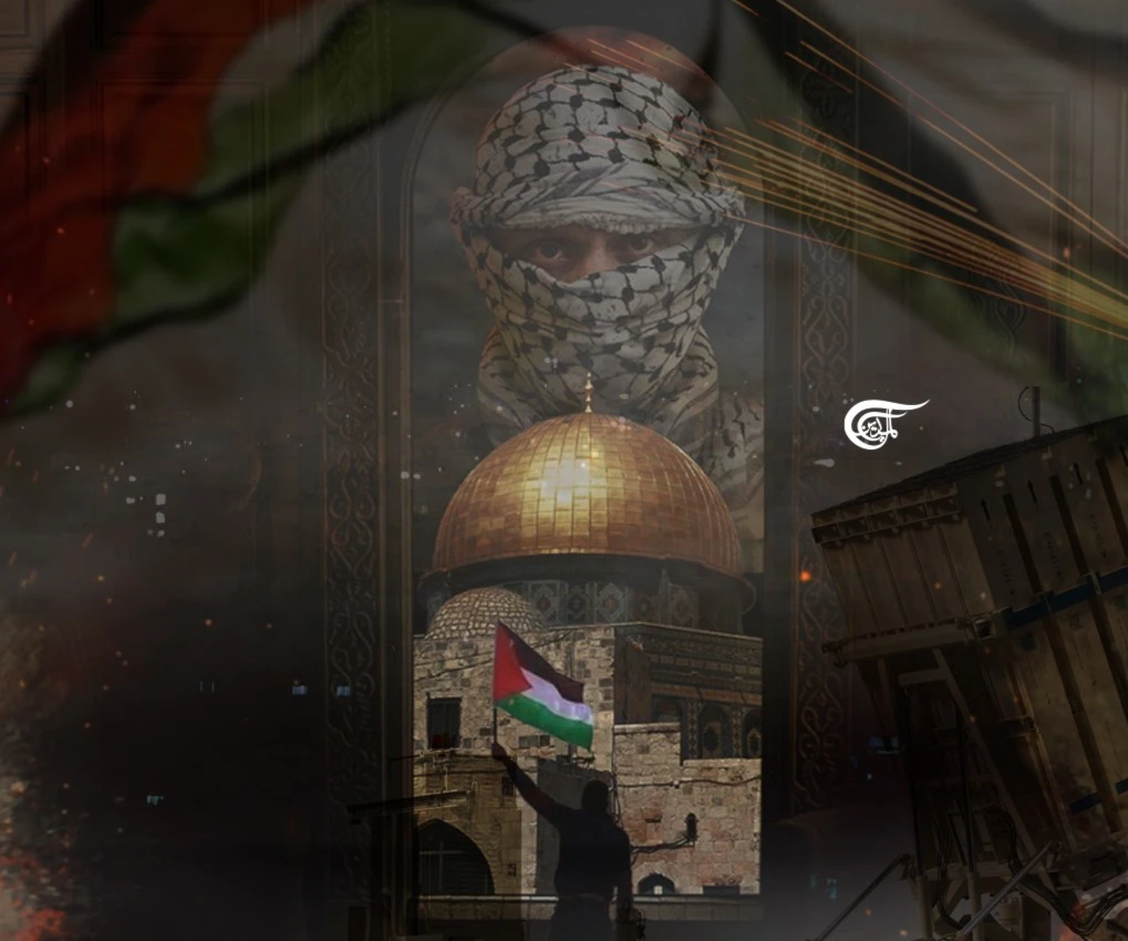 The long and powerful arm holding the sword