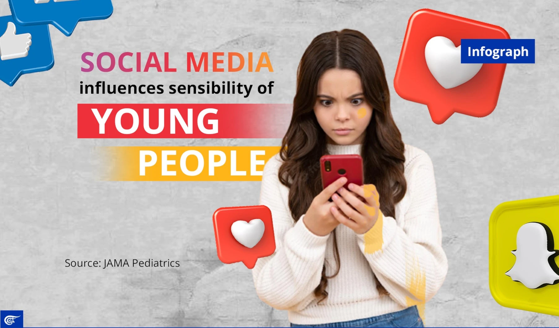 Social media influences sensibility of young people