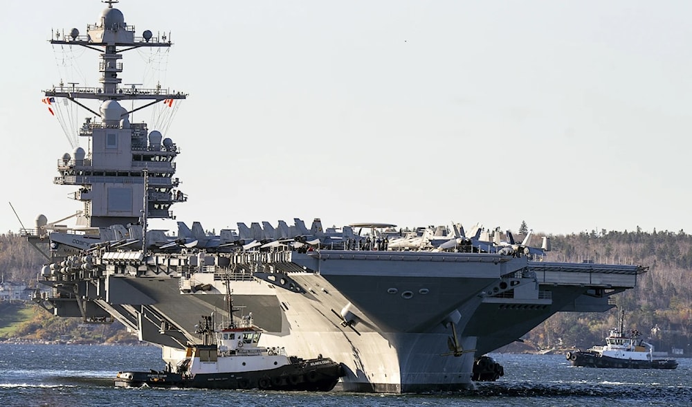 The USS Gerald R. Ford on October 28, 2022 in Halifax (AP)