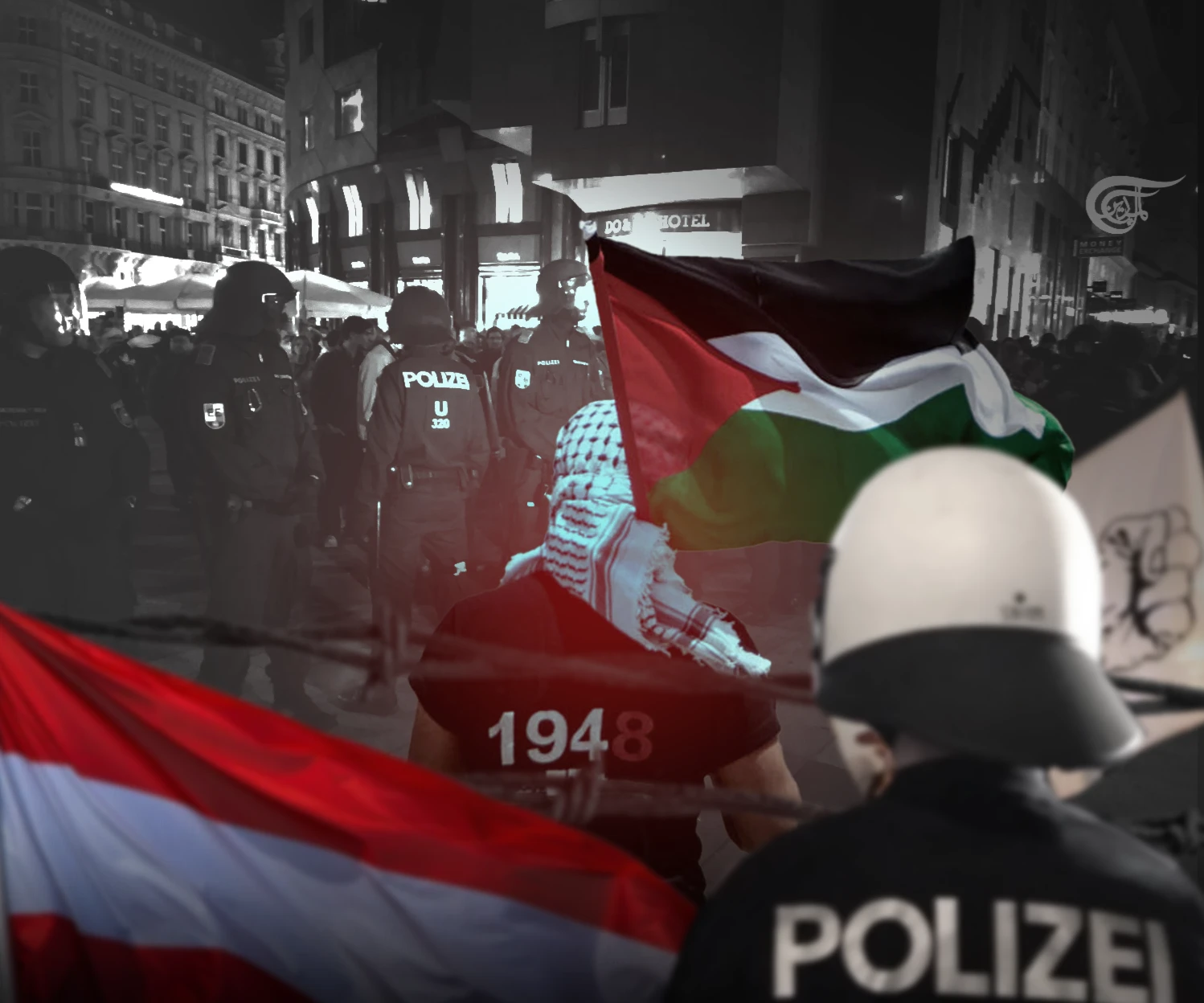 Police crackdown on large pro-Palestine protest: The solidarity movement is still in a dire state in Germany and Austria