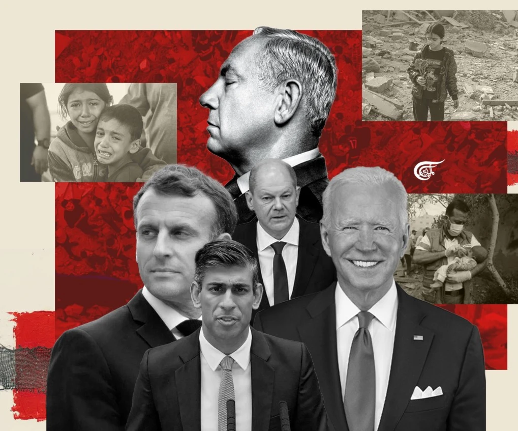 They do not care about innocent human lives and blatantly ignore the violations of the military offensive on the battlefields, where civilian casualties are soaring every passing day. (Al Mayadeen English; Illustrated by: Arwa Makki)