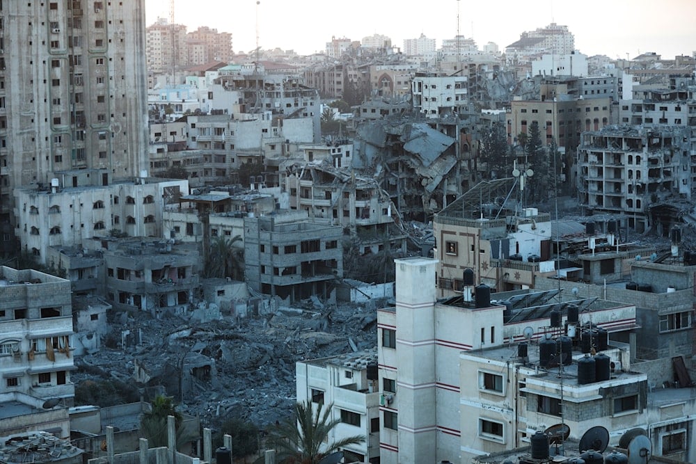 A view showing part of the destruction caused by the ongoing Israeli airstrikes on Gaza City, Thursday, Oct. 26, 2023. (AP)