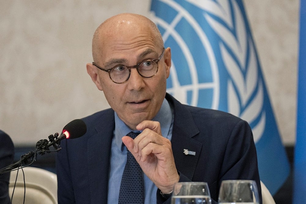  U.N. High Commissioner for Human Rights Volker Turk, speaks during a press conference in Baghdad, Iraq, on Aug. 9, 2023 (AP)