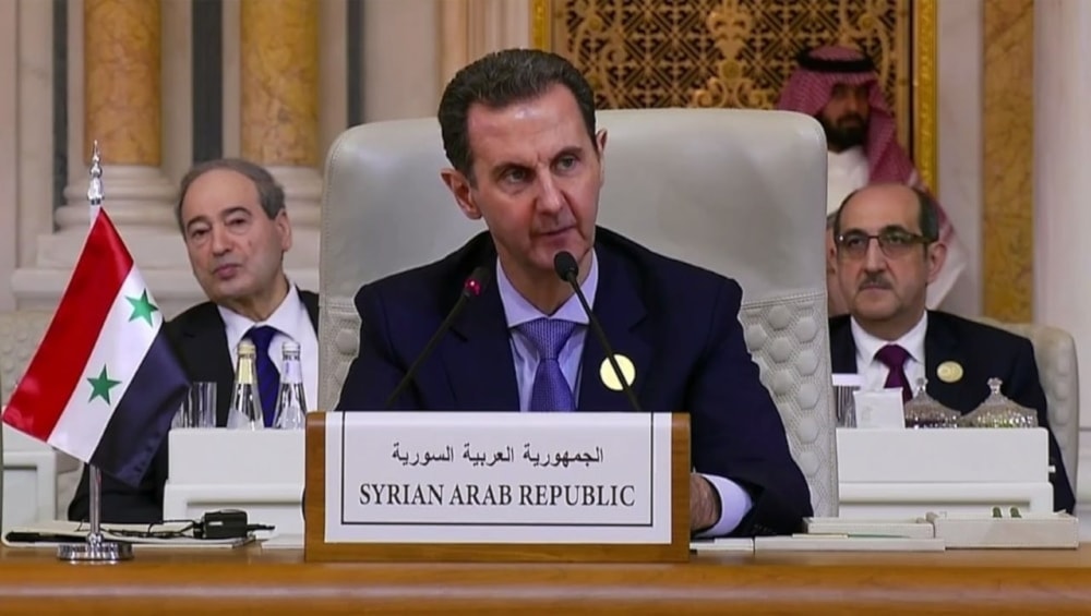 الرئيس السوري بشار الأسد في القمة العربية الإسلامية المشتركة في الرياض، المملكة العربية السعودية، 11 تشرين الثاني/نوفمبر 2023.  (الميادين) 