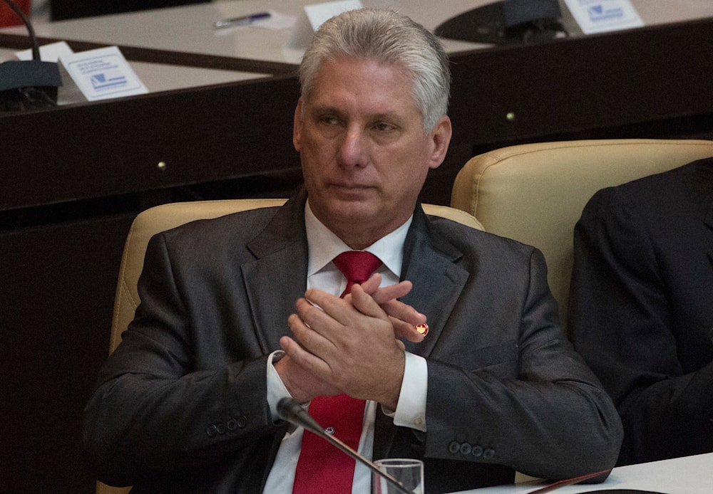 Cuba's new president Miguel Diaz-Canel applauds, after being elected as the island nation's new president, at the National Assembly in Havana, Cuba, Thursday, April 19, 2018. (AP)