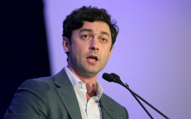 Sen. Jon Ossoff, D-Ga., addresses the Gwinnett County Democratic Party fundraiser in Norcross, Georgia, on May 21, 2022. (AP)