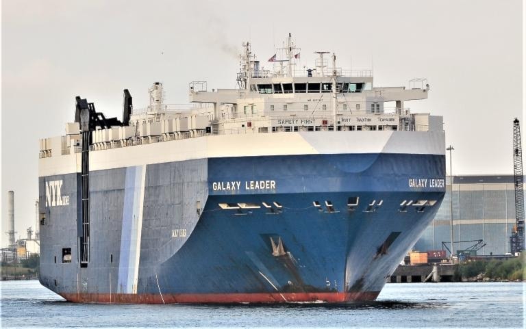 The Israeli Galaxy Leader cargo ship, August 30, 2020, San Jacinto, California, the United States (Social Media)