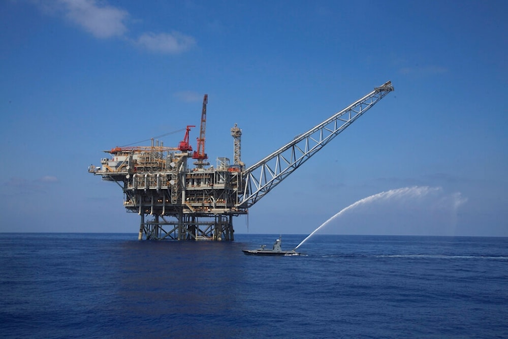 In this Sept. 2, 2015 file photo, a rig is seen in the Tamar natural gas field in the Mediterranean Sea, off the coast of Israel. (AP)