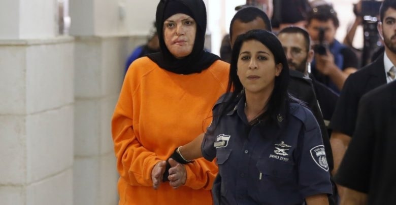 Palestinian detainee Israa Jabees who has been detained since 2015 and denied medical care on several occasions. (Social media). 