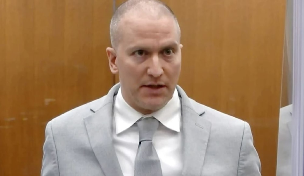 In this image taken from video, former Minneapolis police Officer Derek Chauvin addresses the court at the Hennepin County Courthouse, June 25, 2021, in Minneapolis. (Court TV via AP, Pool, File)