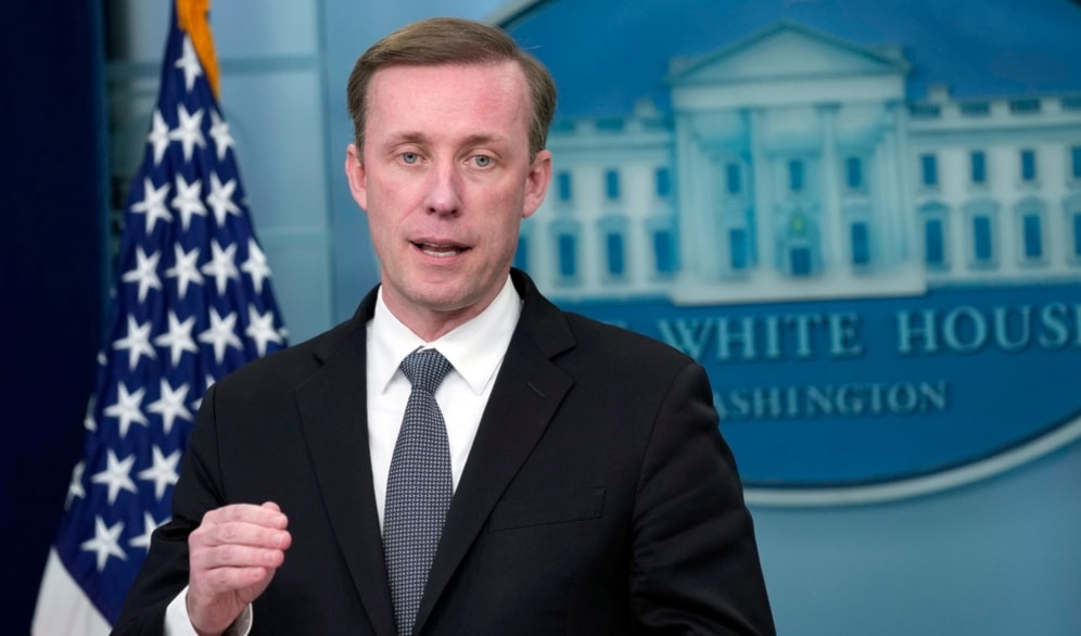 White House national security adviser Jake Sullivan speaks during the daily briefing at the White House in Washington, Monday, Nov. 13, 2023. (AP)
