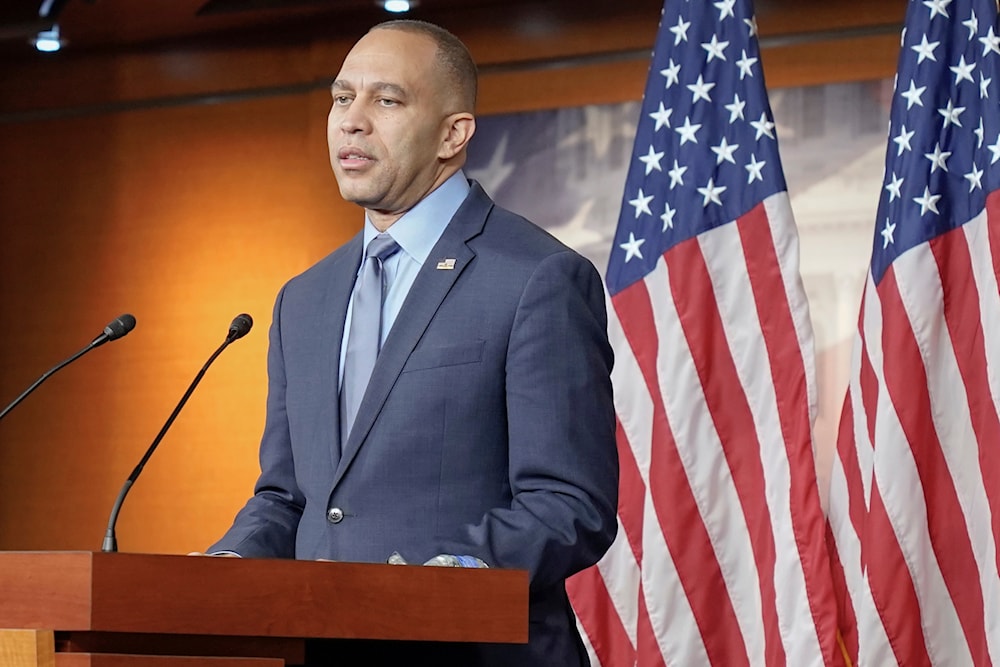 House Minority Leader Hakeem Jeffries, D-N.Y., talks during a news conference on Capitol Hill Friday, Nov. 3, 2023, in Washington. (AP)