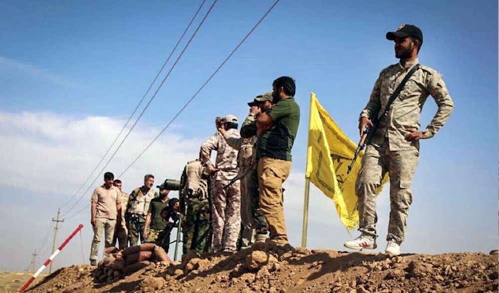 Iraqi Resistance in Iraq, al-Nujaba, freedom fighters on the lookout in an undated image. (Social Media)