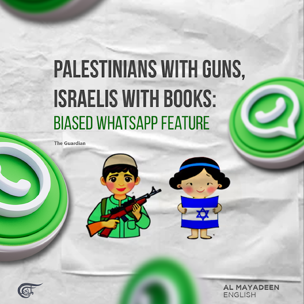 Palestinians with guns, Israelis with books: Biased WhatsApp feature