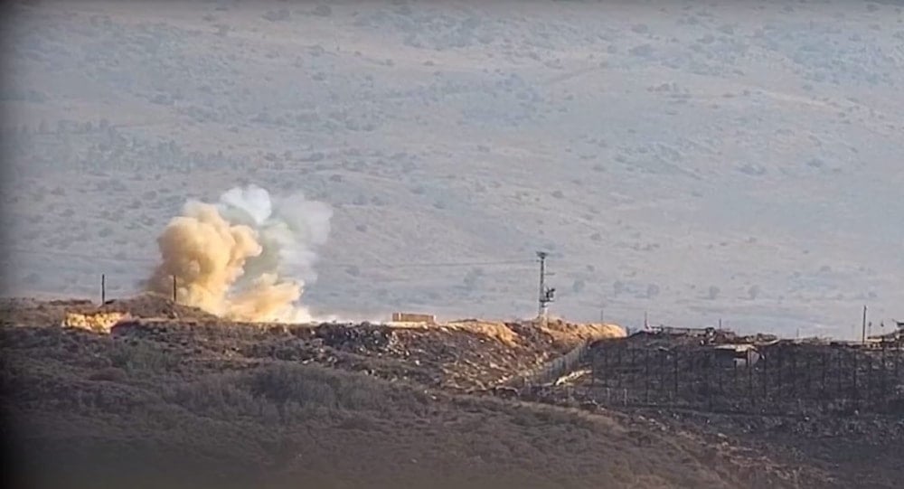 IOF truck  being targeted by the Lebanese Islamic Resistance, Sunday November 5th, 2023 (Hezbollah Military media)