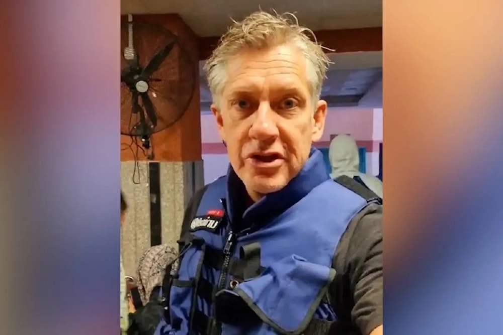 UNICEF spokesperson James Elder explains the situation in Gaza hospitals in a video posted on X,  December 1, 2023. (X/@1james_elder)