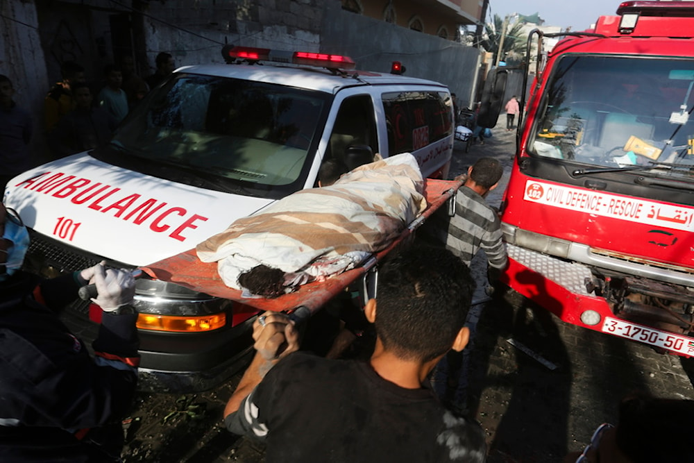 Palestinians evacuate wounded in Israeli bombardment Rafah, Gaza Strip, Friday, Dec. 1, 2023. (AP)