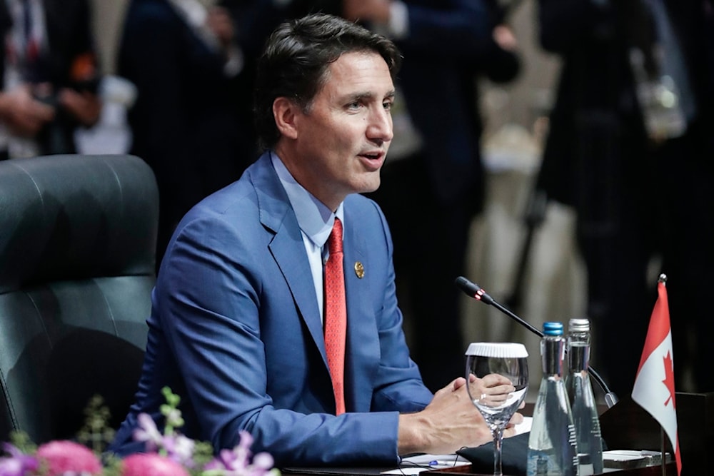 Canada's Prime Minister Justin Trudeau delivers his remarks during the Association of Southeast Asian Nations (ASEAN)-Canada Summit in Jakarta, Indonesia, Wednesday, Sept. 6, 2023 (AP)