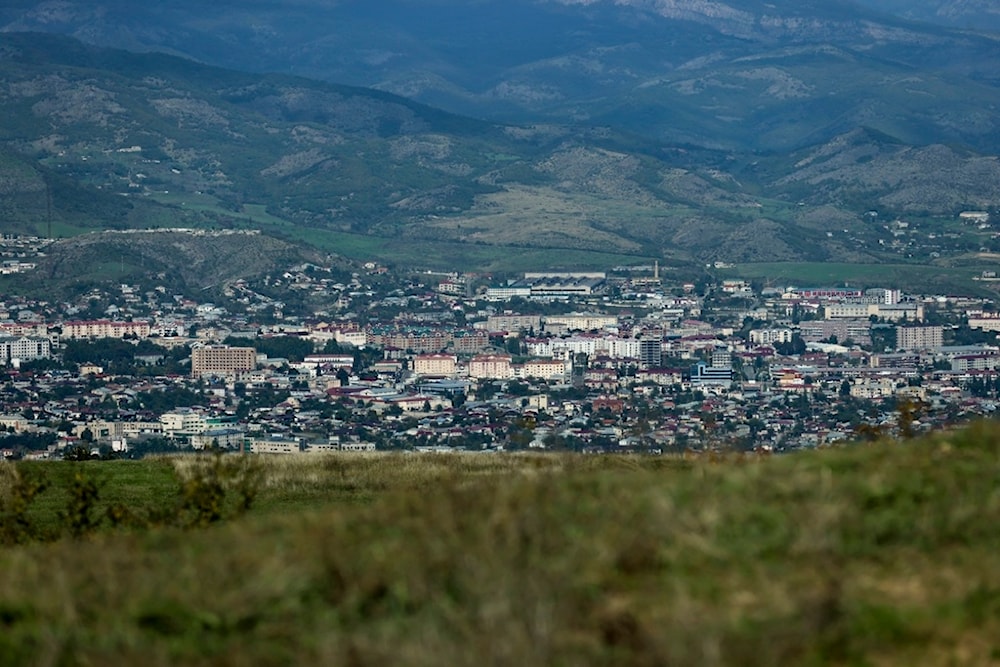 A view of Khankendi, Azerbaijan on Tuesday, Oct. 3, 2023 which is also known as Stepanakert to Armenians. (AP)