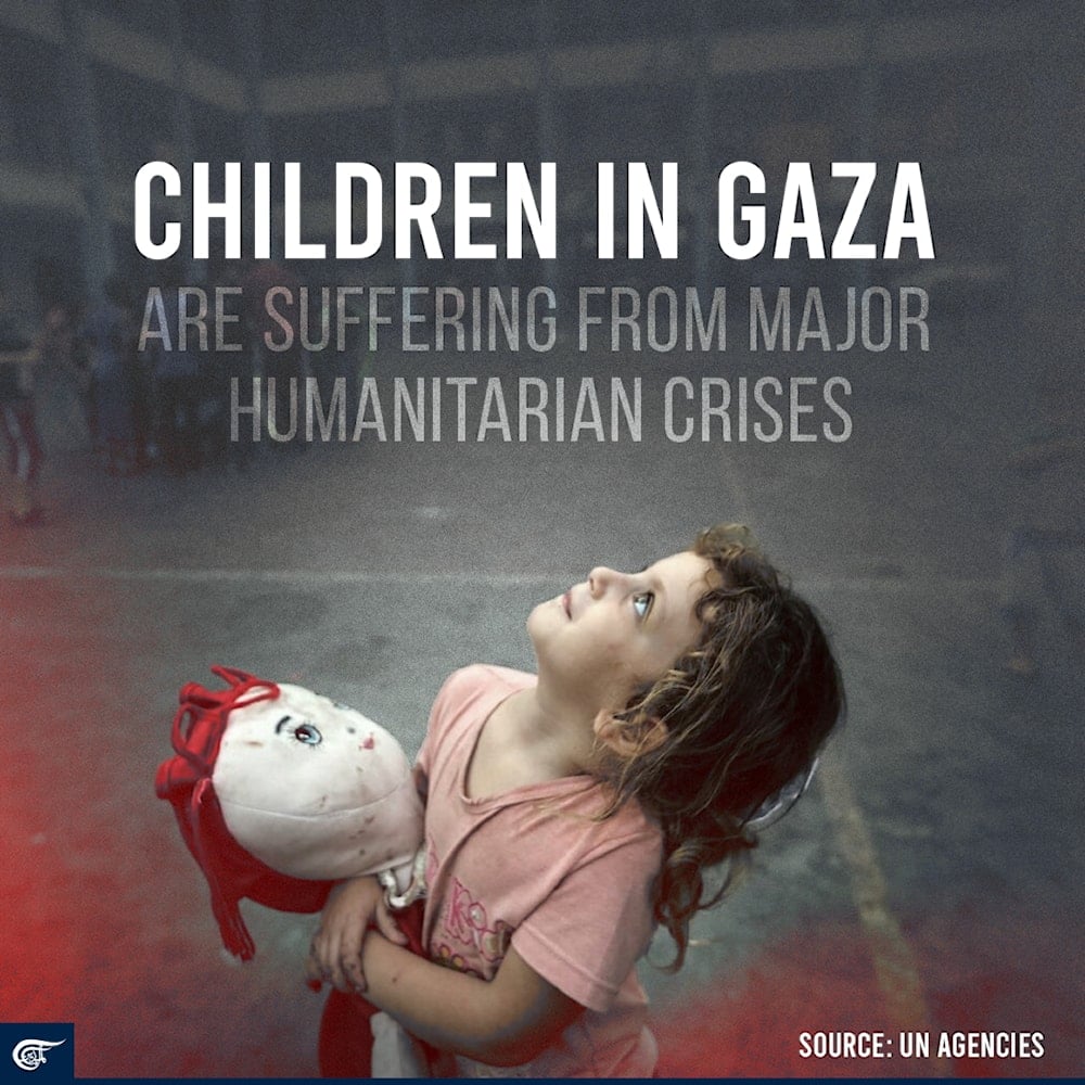 Children in Gaza are suffering from major humanitarian crises 