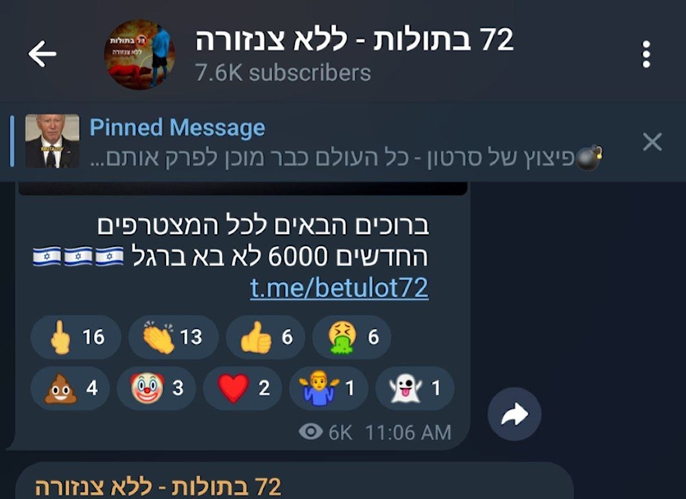Israeli military runs racist '72 Virgins' Telegram channel: Haaretz