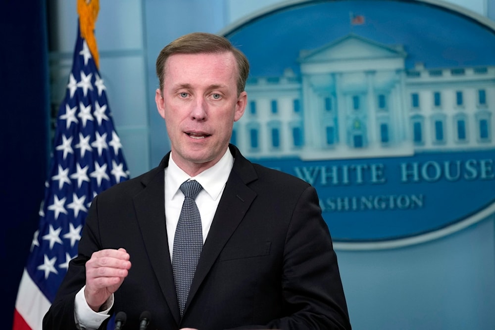 White House national security adviser Jake Sullivan speaks during the daily briefing at the White House in Washington, Monday, Nov. 13, 2023. (AP Photo/Susan Walsh)