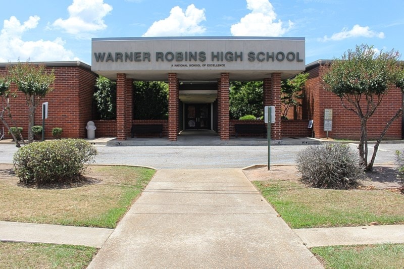 Warner Robins High School, Warner Robins, Houston County, Georgia in June 2021 (CreativeCommons/Michael Rivera)