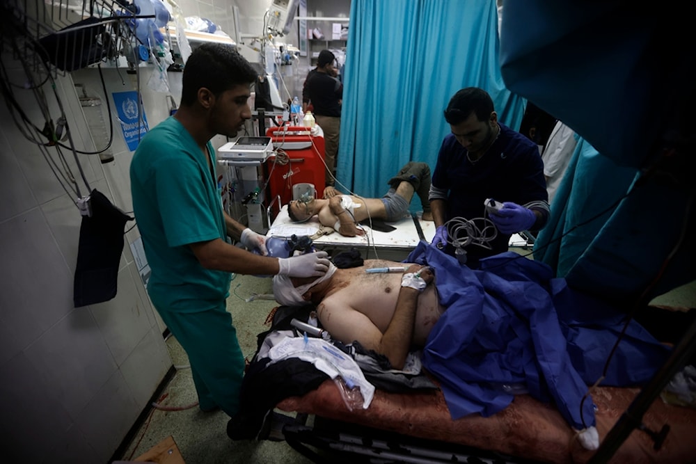 Palestinians wounded in the Israeli occupation's bombardment of the Gaza Strip receive treatment at Nasser hospital in Khan Younis, occupied Palestine, Thursday, Dec. 14, 2023. (AP )