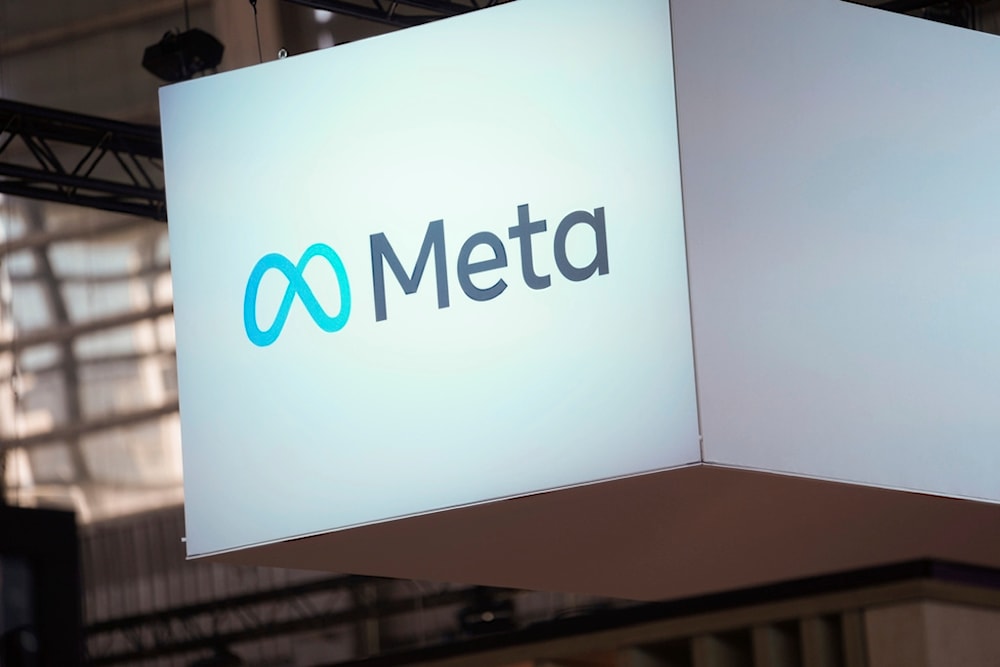 The Meta logo is seen at the Vivatech show in Paris, France, June 14, 2023. (AP)