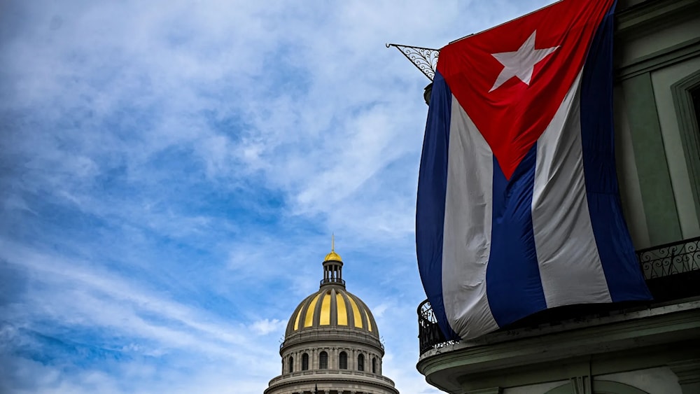 A Cuban flag is seen near the nation's capital in Havana on Nov. 15, 2021. (AFP)