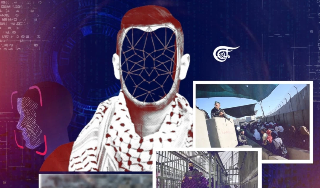 In the West Bank, Palestinians must pass through checkpoints where Red Wolf scans their faces and tells IOF soldiers whether they should pass, be interrogated or detained. (Al Mayadeen English; Illustrated by Batoul Chamas) In the West Bank, Palestinians must pass through checkpoints where Red Wolf scans their faces and tells IOF soldiers whether they should pass, be interrogated or detained. (Al Mayadeen English; Illustrated by Batoul Chamas)