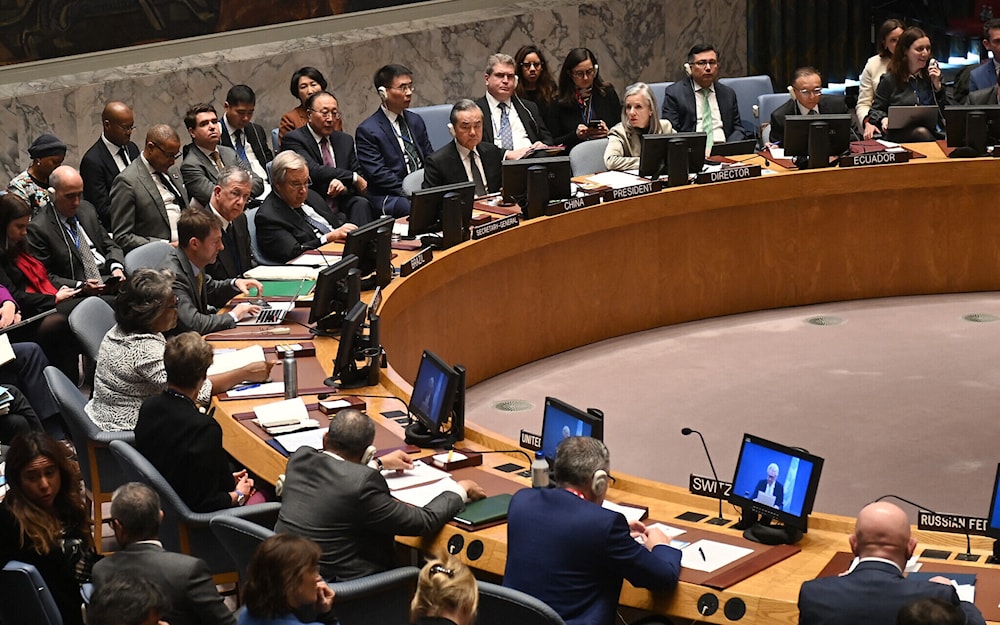 A UN Security Council meeting on the situation in the Middle East, and the Israel-Hamas war at the United Nations headquarters on November 29, 2023 in New York City.  (AP)