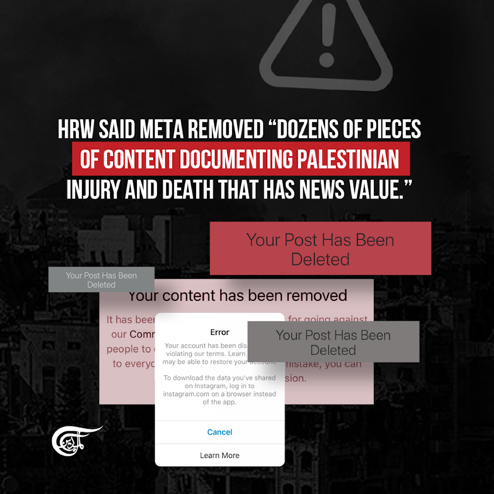 HRW slams Meta for silencing pro-Palestine content