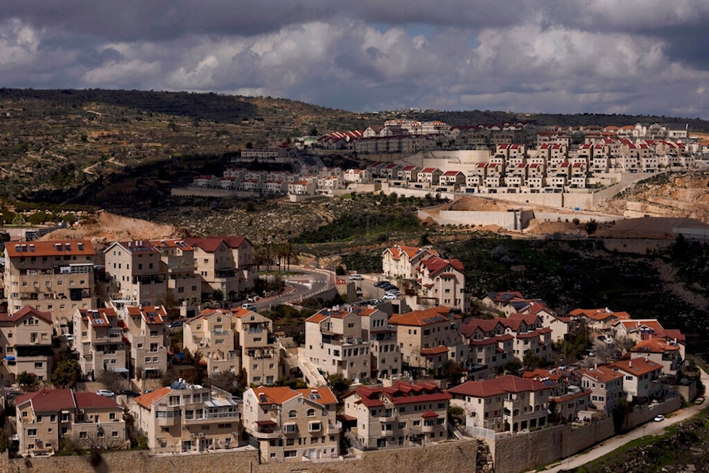 A general view shows the occupied West Bank settlements of 