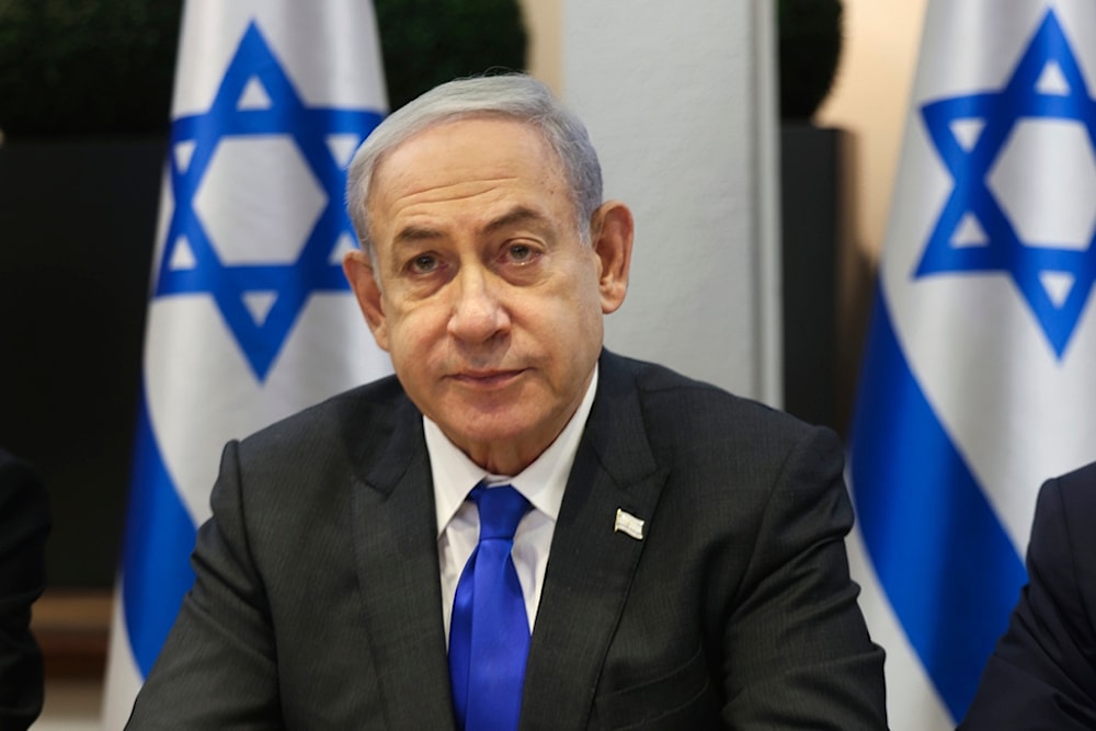 Israeli Prime Minister Benjamin Netanyahu chairs a cabinet meeting, in 