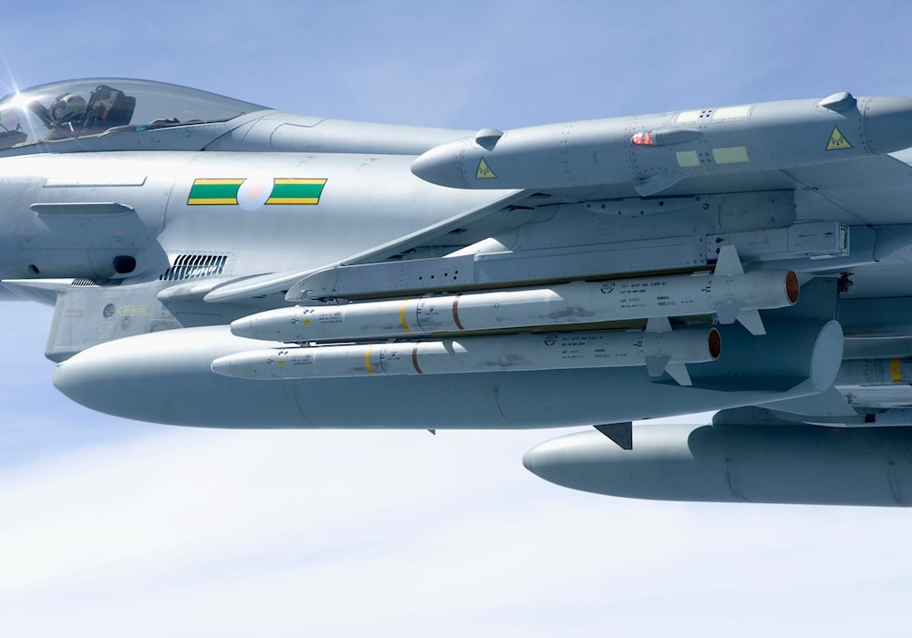 Air-to-Air ASRAAM missiles fitted to a Royal Air Force Typhoon fighter jet. The AIM-132 ASRAAM is a high speed, highly manoeuvrable, heat-seeking, air-to-air missile (Wikimedia Commons)