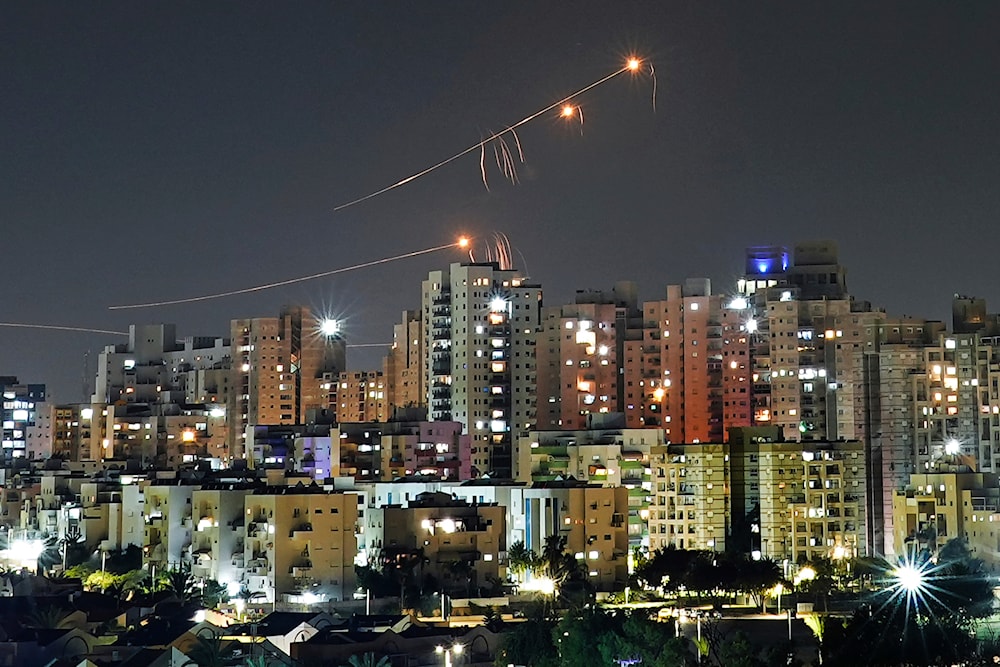 Israeli Iron Dome air defense system fires to intercept a rocket fired from the Gaza Strip, in 'Askalan', 