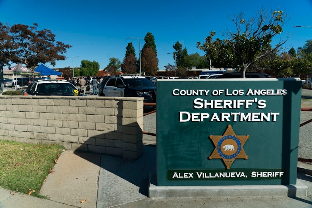 A sign stands outside Los Angeles County sheriff's training academy in Whittier, Calif., Wednesday, Nov. 16, 2022. (AP)