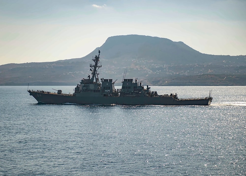 The guided-missile destroyer USS Carney in Souda Bay, Greece (AP)