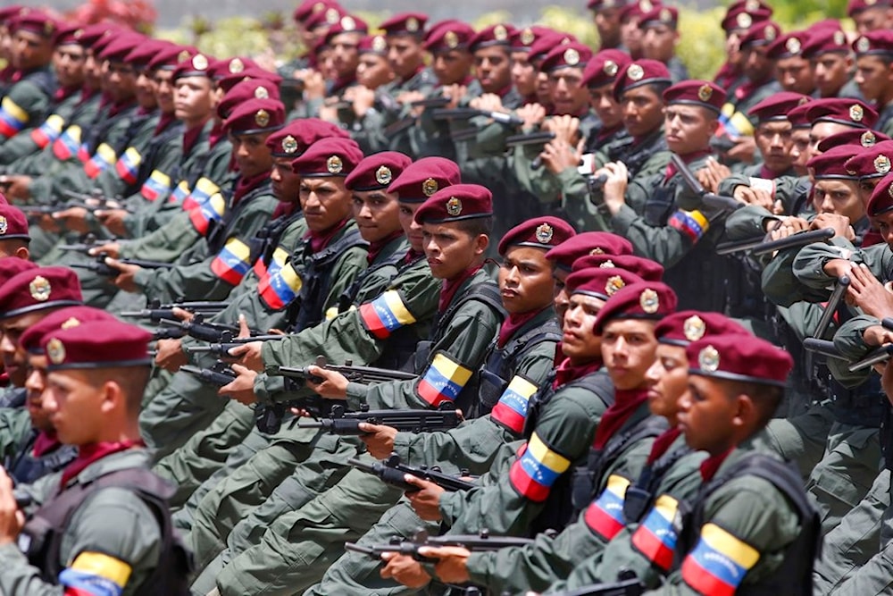 Soldiers march during a military parade marking the country's Independence Day in Caracas, Venezuela, Wednesday, July 5, 2017 (AP)