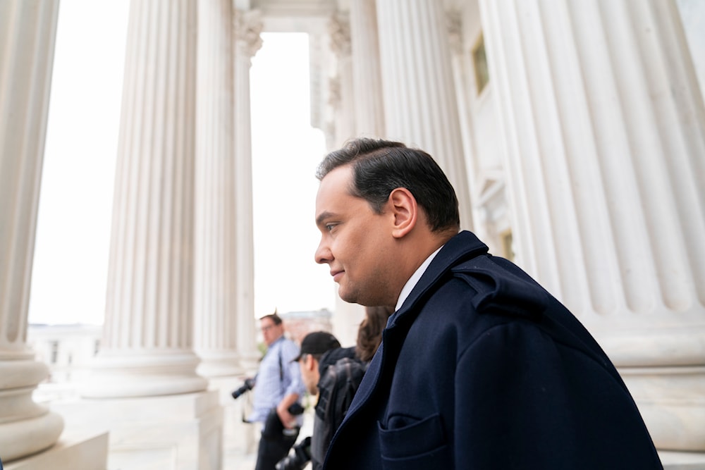 Rep. George Santos, R-N.Y., leaves the Capitol after being expelled from the House of Representatives, Friday, Dec. 1, 2023, in Washington. (AP)