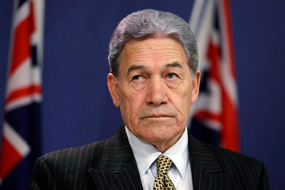In this Oct. 4, 2019, file photo, New Zealand Foreign Minister Winston Peters listens during a press conference (AP)