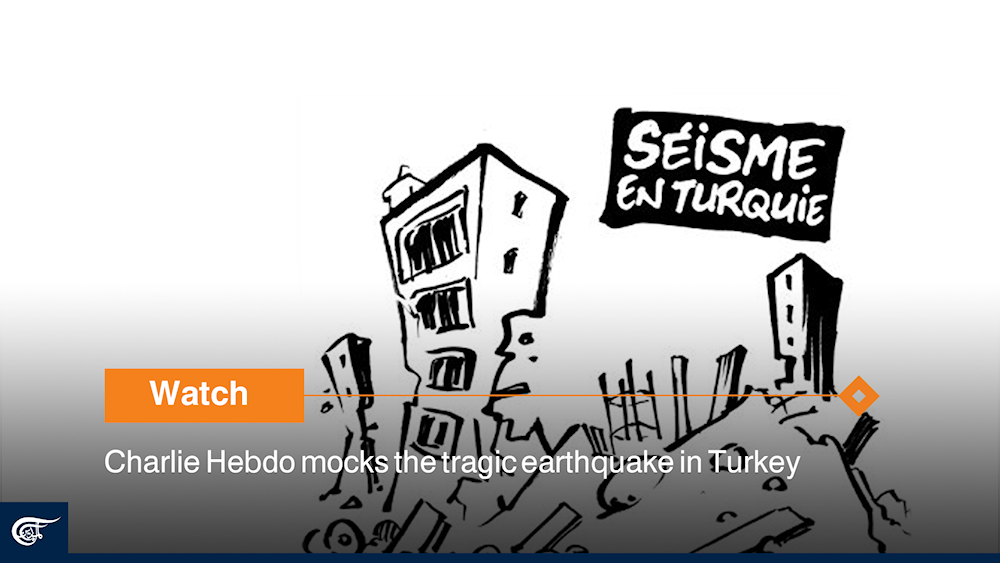 Charlie Hebdo mocks the tragic earthquake in Turkey | Al Mayadeen English