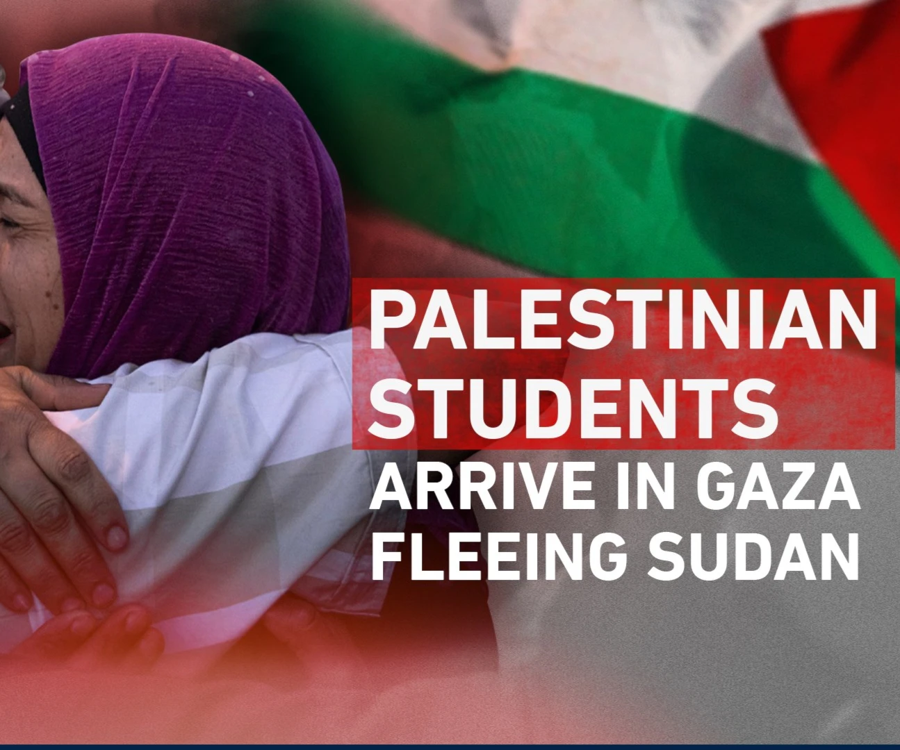 Palestinian students arrive in Gaza fleeing Sudan