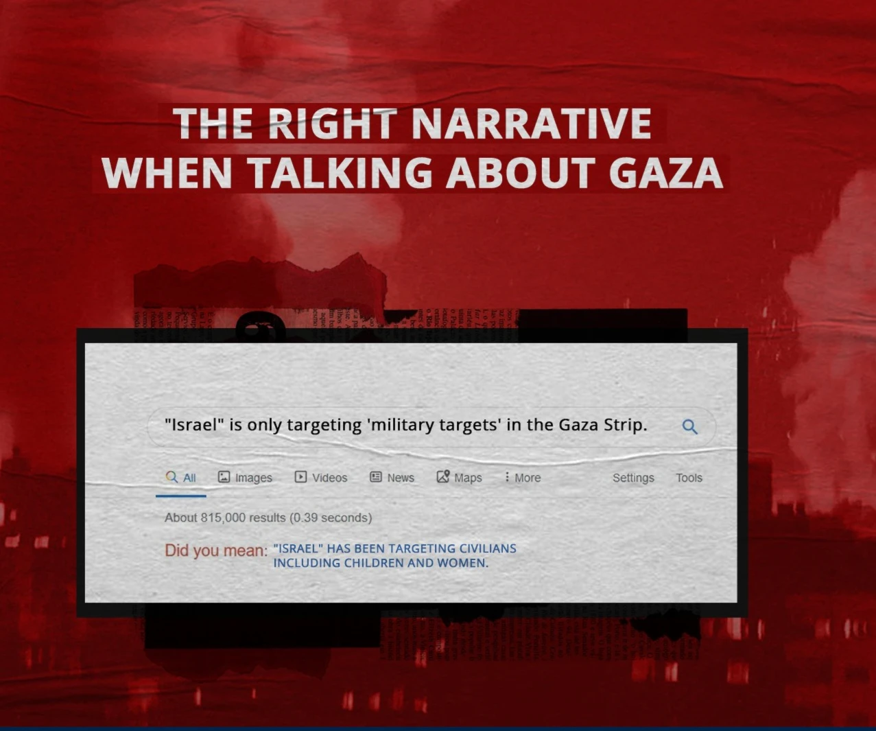 The right narrative when talking about Gaza