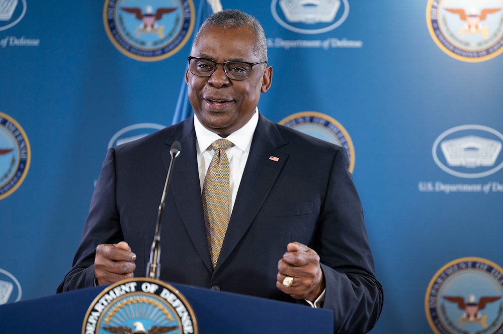 Defense Secretary Lloyd Austin holds a press briefing with Chairman of the Joint Chiefs of Staff General Mark Milley at the Pentagon, May 25, 2023, in Washington (AP)f