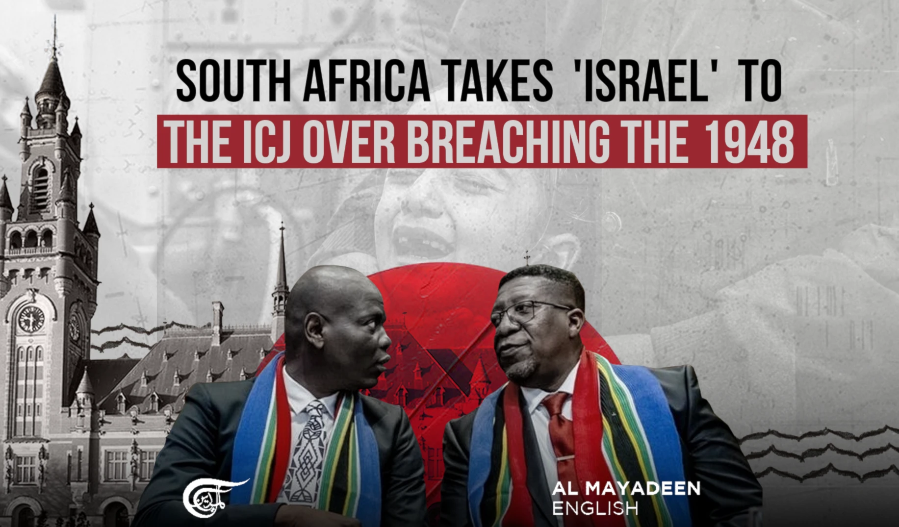 South Africa takes 'Israel' to the ICJ over breaching the 1948 Genocide Convention South Africa takes 'Israel' to the ICJ over breaching the 1948 Genocide Convention